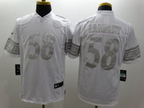 Wholesale Cheap Nike Steelers #58 Jack Lambert White Men\'s Stitched NFL Limited Platinum Jersey