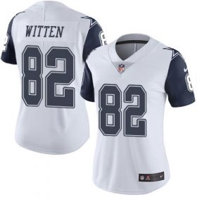 Wholesale Cheap Nike Cowboys #82 Jason Witten White Women\'s Stitched NFL Limited Rush Jersey