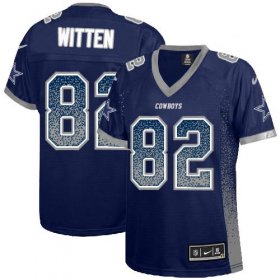 Wholesale Cheap Nike Cowboys #82 Jason Witten Navy Blue Team Color Women\'s Stitched NFL Elite Drift Fashion Jersey