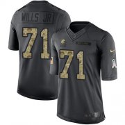 Wholesale Cheap Nike Browns #71 Jedrick Wills JR Black Youth Stitched NFL Limited 2016 Salute to Service Jersey