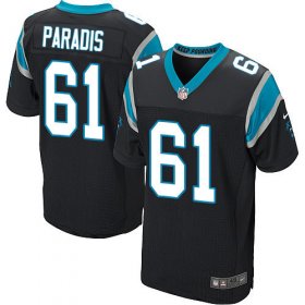Wholesale Cheap Nike Panthers #61 Matt Paradis Black Team Color Men\'s Stitched NFL Elite Jersey