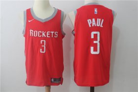 Wholesale Cheap Men\'s Houston Rockets #3 Chris Paul New Red 2017-2018 Nike Swingman Stitched NBA Jersey