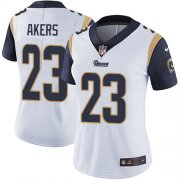 Wholesale Cheap Nike Rams #23 Cam Akers White Women's Stitched NFL Vapor Untouchable Limited Jersey