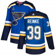 Wholesale Cheap Adidas Blues #39 Mitch Reinke Blue Home Authentic 2019 Stanley Cup Champions Stitched NHL Jersey
