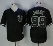 Wholesale Cheap Yankees #99 Aaron Judge Black Fashion Stitched MLB Jersey