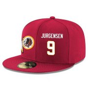 Wholesale Cheap Washington Redskins #9 Sonny Jurgensen Snapback Cap NFL Player Red with White Number Stitched Hat