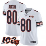 Wholesale Cheap Nike Bears #80 Trey Burton White Men's Stitched NFL 100th Season Vapor Limited Jersey
