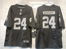 Wholesale Cheap Men\'s Las Vegas Raiders #24 Charles Woodson Black 2023 F.U.S.E Vapor Untouchable Stitched Football Jersey
