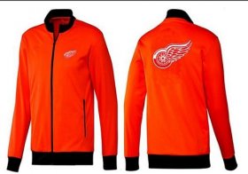 Wholesale Cheap NHL Detroit Red Wings Zip Jackets Orange-1