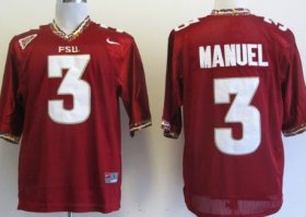 Wholesale Cheap Florida State Seminoles #3 E.J. Manuel Red Jersey