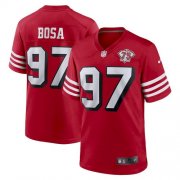 Wholesale Cheap Men's San Francisco 49ers #97 Nick Bosa 75th Anniversary Red Nike Jersey
