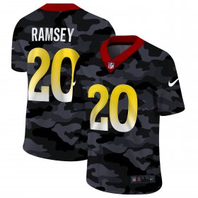 Cheap Los Angeles Rams #20 Jalen Ramsey Men\'s Nike 2020 Black CAMO Vapor Untouchable Limited Stitched NFL Jersey
