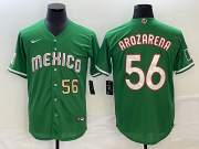 Wholesale Cheap Men's Mexico Baseball #56 Randy Arozarena Number 2023 Green World Classic Stitched Jersey1