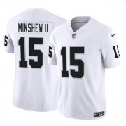 Cheap Men's Las Vegas Raiders #15 Gardner Minshew II White 2024 F.U.S.E. Football Stitched Jersey