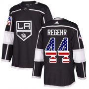 Wholesale Cheap Adidas Kings #44 Robyn Regehr Black Home Authentic USA Flag Stitched NHL Jersey