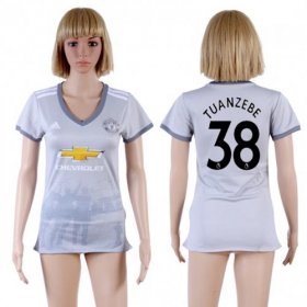 Wholesale Cheap Women\'s Manchester United #38 Tuanzebe Sec Away Soccer Club Jersey