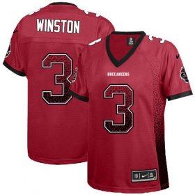 Wholesale Cheap Nike Buccaneers #3 Jameis Winston Red Team Color Women\'s Stitched NFL Elite Drift Fashion Jersey