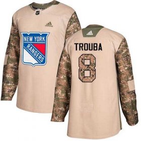 Wholesale Cheap Adidas Rangers #8 Jacob Trouba Camo Authentic 2017 Veterans Day Stitched NHL Jersey
