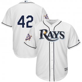 Wholesale Cheap Tampa Bay Rays #42 Majestic 2019 Jackie Robinson Day Official Cool Base Jersey White