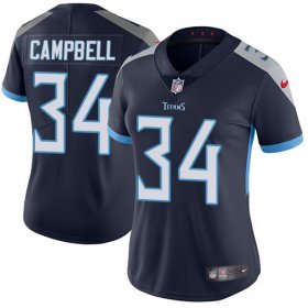 Wholesale Cheap Nike Titans #34 Earl Campbell Navy Blue Team Color Women\'s Stitched NFL Vapor Untouchable Limited Jersey