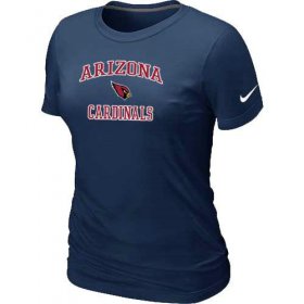Wholesale Cheap Women\'s Nike Arizona Cardinals Heart & Soul NFL T-Shirt Dark Blue