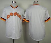 Wholesale Cheap Padres Blank White 1984 Turn Back The Clock Stitched MLB Jersey