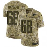 Wholesale Cheap Nike Lions #68 Taylor Decker Camo Men's Stitched NFL Limited 2018 Salute To Service Jersey