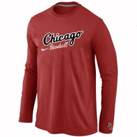 Wholesale Cheap Chicago White Sox Long Sleeve MLB T-Shirt Red