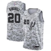 Wholesale Cheap Men's Nike San Antonio Spurs #20 Manu Ginobili White Camo Basketball Swingman Earned Edition Jersey