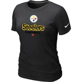 Wholesale Cheap Women\'s Nike Pittsburgh Steelers Critical Victory NFL T-Shirt Black