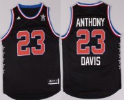 Wholesale Cheap 2015 NBA Western All-Stars #23 Anthony Davis Revolution 30 Swingman Black Jersey