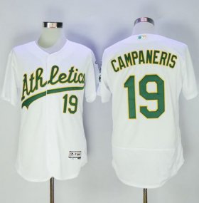Wholesale Cheap Athletics #19 Bert Campaneris White Flexbase Authentic Collection Stitched MLB Jersey