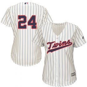 Wholesale Cheap Twins #24 C.J. Cron Cream Strip Alternate Women\'s Stitched MLB Jersey