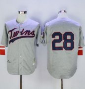 Wholesale Cheap Mitchell And Ness 1969 Twins #28 Bert Blyleven Grey Throwback Stitched MLB Jersey