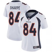Wholesale Cheap Nike Broncos #84 Shannon Sharpe White Women's Stitched NFL Vapor Untouchable Limited Jersey