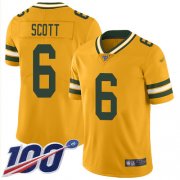Wholesale Cheap Nike Packers #6 JK Scott Gold Men's Stitched NFL Limited Inverted Legend 100th Season Jersey