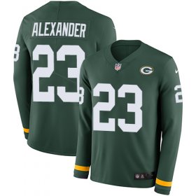 Wholesale Cheap Nike Packers #23 Jaire Alexander Green Team Color Men\'s Stitched NFL Limited Therma Long Sleeve Jersey
