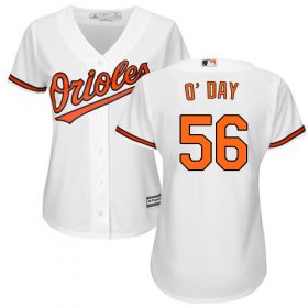 Wholesale Cheap Orioles #56 Darren O\'Day White Home Women\'s Stitched MLB Jersey