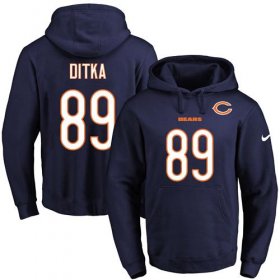 Wholesale Cheap Nike Bears #89 Mike Ditka Navy Blue Name & Number Pullover NFL Hoodie