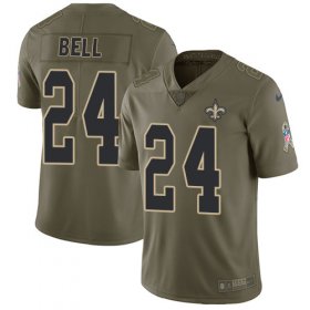 Wholesale Cheap Nike Saints #24 Vonn Bell Olive Men\'s Stitched NFL Limited 2017 Salute To Service Jersey