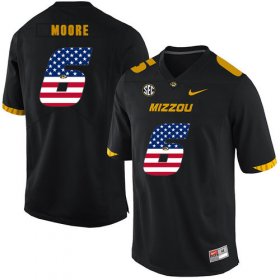 Wholesale Cheap Missouri Tigers 6 J\'Mon Moore Black USA Flag Nike College Football Jersey