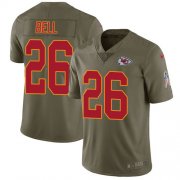 Wholesale Cheap Nike Chiefs #26 Le'Veon Bell Olive Men's Stitched NFL Limited 2017 Salute To Service Jersey