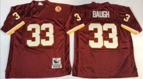 Wholesale Cheap Mitchell And Ness Redskins #33 Sammy Baugh Red Throwback Stitched NFL Jersey
