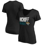 Wholesale Cheap Jacksonville Jaguars Fanatics Branded Women's Kickoff 2020 V-Neck T-Shirt Black