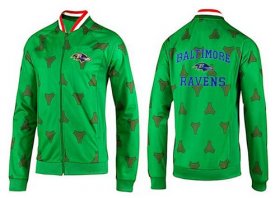 Wholesale Cheap NFL Baltimore Ravens Heart Jacket Green