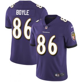 Wholesale Cheap Nike Ravens #86 Nick Boyle Purple Team Color Men\'s Stitched NFL Vapor Untouchable Limited Jersey