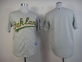 Wholesale Cheap Athletics Blank Grey Cool Base Stitched MLB Jersey