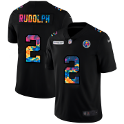Cheap Pittsburgh Steelers #2 Mason Rudolph Men's Nike Multi-Color Black 2020 NFL Crucial Catch Vapor Untouchable Limited Jersey