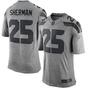 Wholesale Cheap Nike Seahawks #25 Richard Sherman Gray Men\'s Stitched NFL Limited Gridiron Gray Jersey
