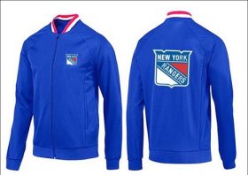 Wholesale Cheap NHL New York Rangers Zip Jackets Blue-1